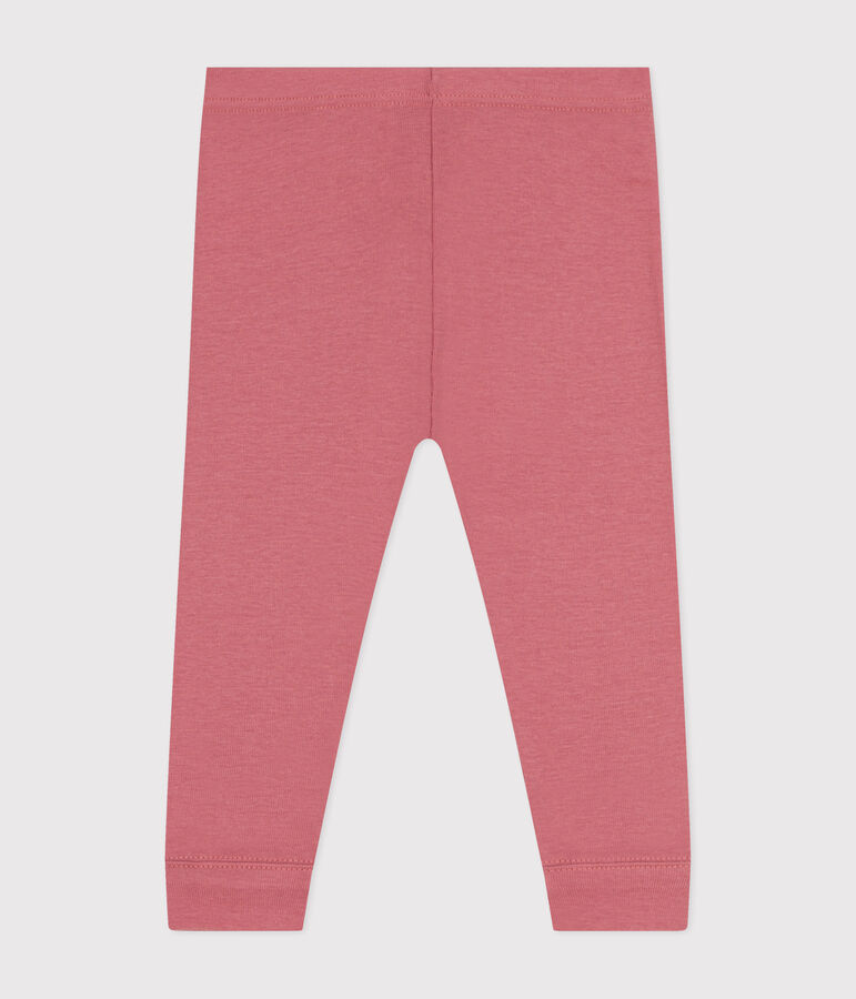Baby-Leggings aus einfarbiger Baumwolle rosa