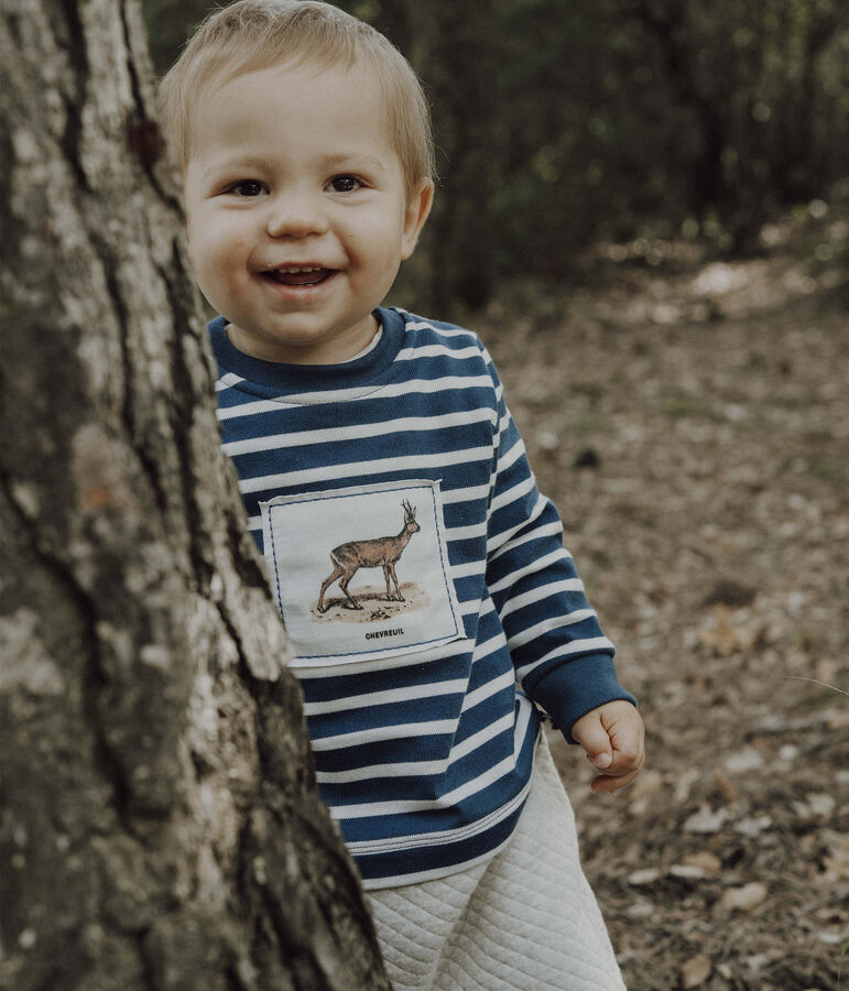 Langer Overall Petit Bateau x Deyrolle blau/vielfarbig