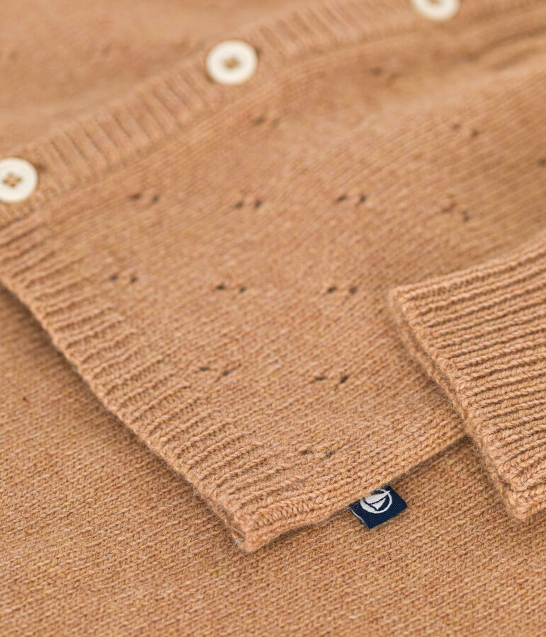 2-teiliges Baby-Strickset braun