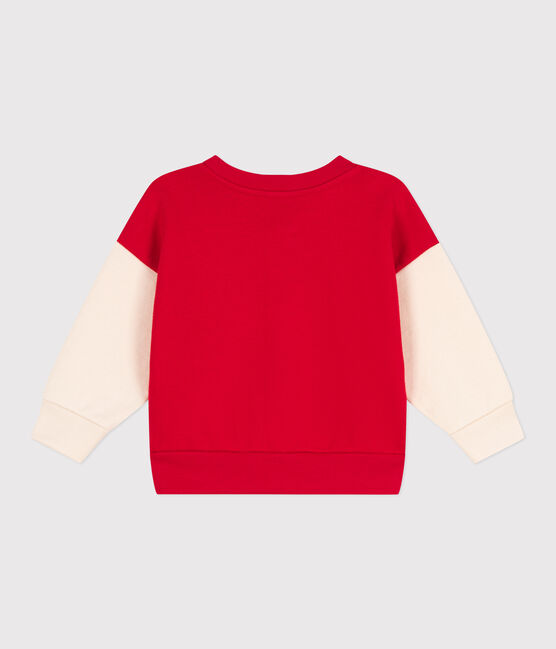 Baby College-Jacke aus Molton rot PEPS/weiss AVALANCHE