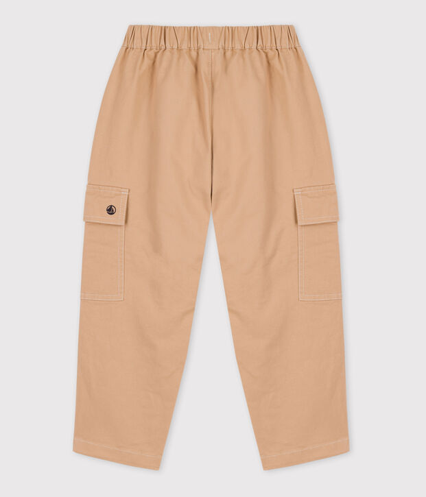 Kinder-Cargohose aus Sergestoff beige