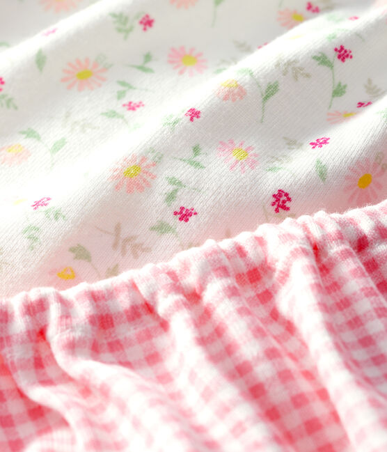 2-teiliges Baby-Ensemble für Mädchen weiss MARSHMALLOW/weiss MULTICO