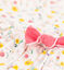 Kurzärmeliges Kinderkleid aus Baumwolle für Mädchen weiss MARSHMALLOW/weiss MULTICO