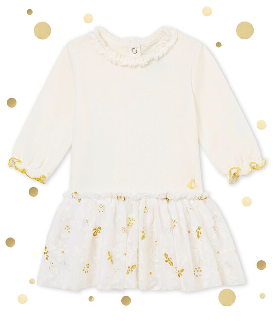 Baby MädchenKleid aus Tüll weiss MARSHMALLOW/weiss MULTICO