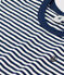 Gestreiftes Kinder-T-Shirt aus Baumwolle für Jungen blau MEDIEVAL/weiss MARSHMALLOW