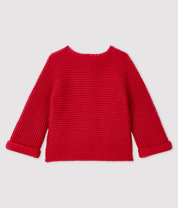 Baby-Cardigan f&uuml;r M&auml;dchen aus Wolle und Baumwolle rosa
