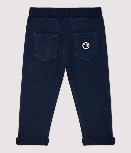 Baby-Hose aus Molton. blau SMOKING