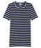 gestreiftes damen-kurzarmshirt blau SMOKING/weiss MARSHMALLOW