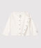 Baby-Cardigan aus 2x2-Rippstrick aus Bio-Baumwolle weiss MARSHMALLOW