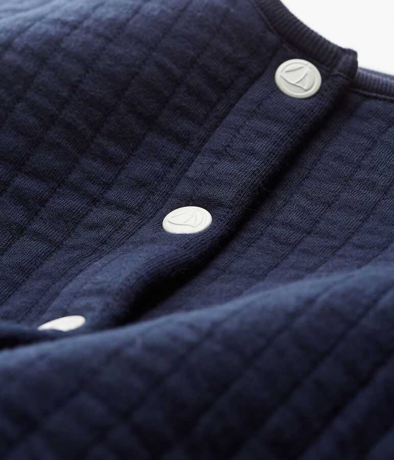 Baby-cardigan aus gestepptem doppeljersey m&auml;dchen blau