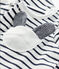 Baby-Spieler aus Rippstrick für Mädchen weiss MARSHMALLOW/blau SMOKING