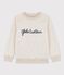 Sweatshirt aus besticktem Molton für Mädchen und Jungen beige MONTELIMAR CHINE