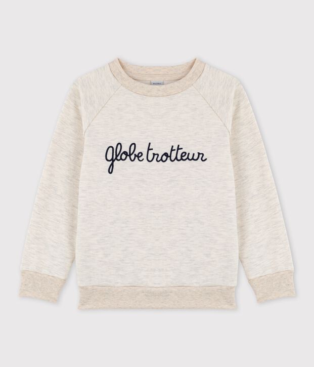 Sweatshirt aus besticktem Molton f&uuml;r M&auml;dchen und Jungen MONTELIMAR CHINE
