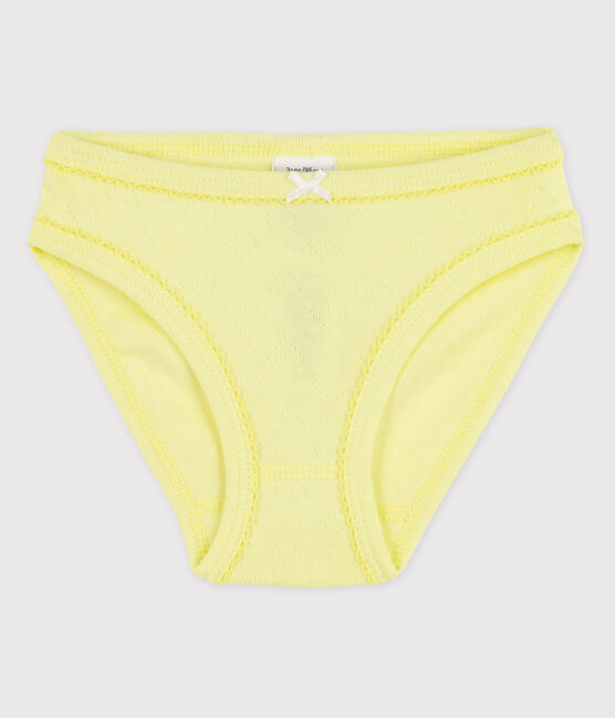 3er-Set Slips aus Baumwolle mit Herzmotiv für Mädchen gelb SUNNY
