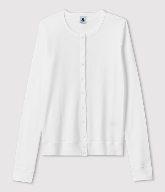 Emblematischer Cardigan für Damen weiss ECUME