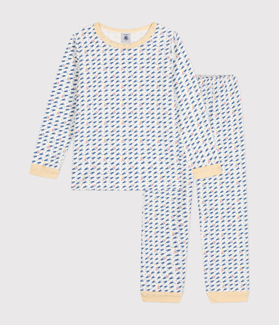 Kinder-Pyjama aus Nicki mit Raketen-Motiv weiss MARSHMALLOW/weiss MULTICO