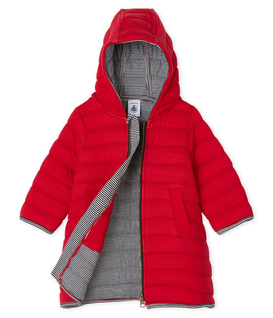 Baby-Mantel aus gestepptem Doppeljersey für Mädchen rot TERKUIT CN