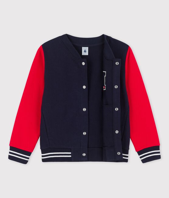 Cardigan im Teddy-Style aus Molton für Mädchen und Jungen rot PEPS/blau SMOKING