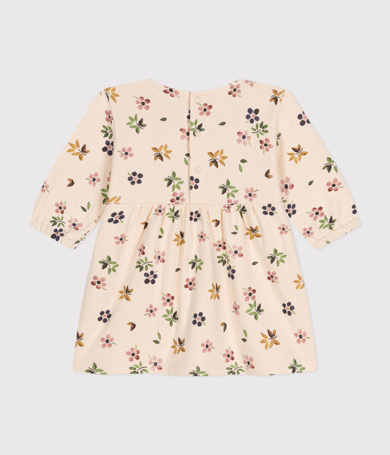 Lang&auml;rmeliges Baby-Kleid aus Doppeljersey naturfarben/vielfarbig