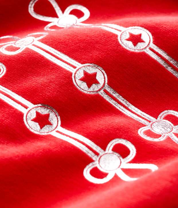 Baby-Strampler aus Nicki rot