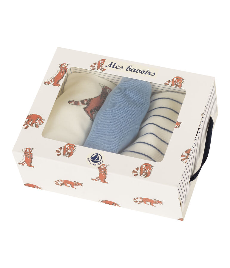 Dreier-Set Baby-L&auml;tzchen aus Rippstrick f&uuml;r Jungen vielfarbig