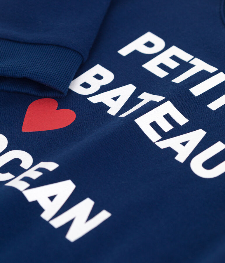 Unisex Kinder-Sweatshirt aus bedruckter Baumwolle blau