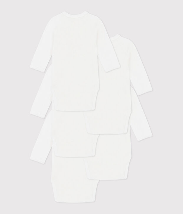 5er-Set lang&auml;rmelige Wickelbodys aus Baumwolle vielfarbig