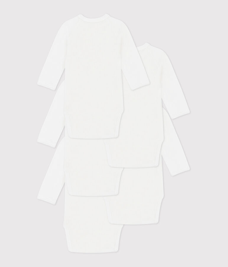 5er-Set lang&auml;rmelige Wickelbodys aus Baumwolle vielfarbig