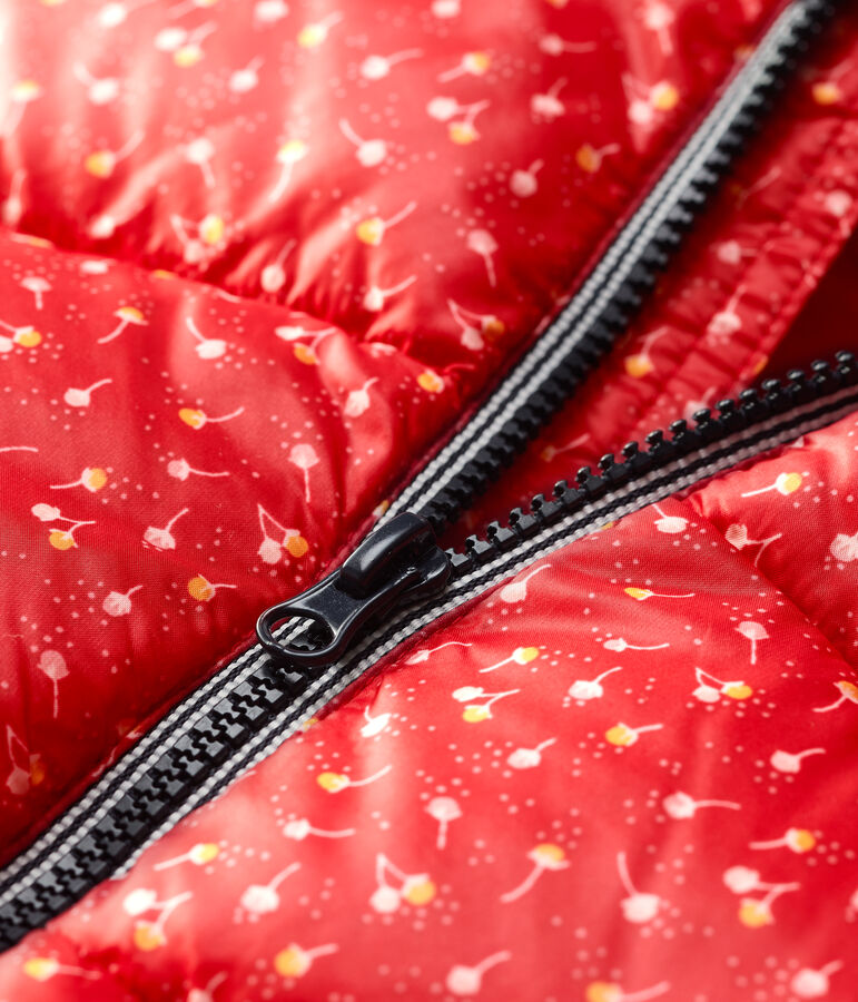 Gesteppter Baby-Anorak. rot/vielfarbig
