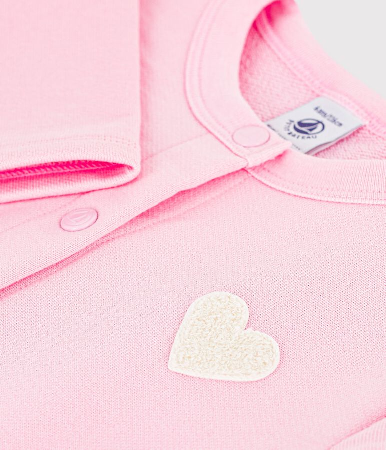 Kinder-Cardigan aus einfarbiger Baumwolle rosa