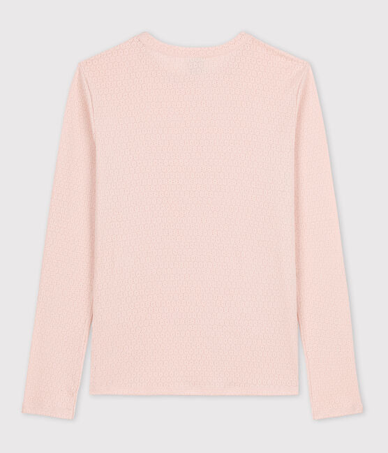 Eng anliegendes T-Shirt mit Rundhalsausschnitt aus Baumwolle für Damen rosa SALINE