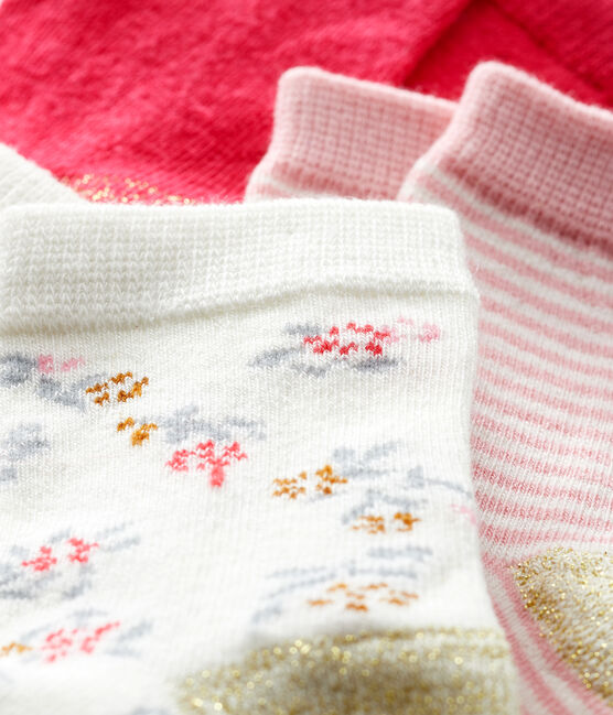 3er-Set Babystrümpfe Mädchen rosa CHARME