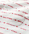 Petit Bateau-Einteiler aus Bio-Baumwoll-Jacquard mit "Je t'aime"-Schriftzug weiss MARSHMALLOW/rot PEPS