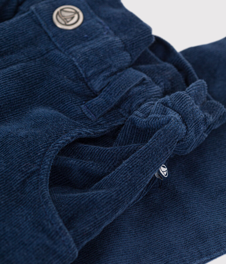Kinder-Hose aus Fein-Cord f&uuml;r M&auml;dchen blau