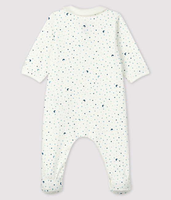 Baby-Strampler mit Sternen-Motiv aus Doppeljersey für Jungen weiss MARSHMALLOW/weiss MULTICO