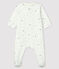 Baby-Strampler mit Sternen-Motiv aus Doppeljersey für Jungen weiss MARSHMALLOW/weiss MULTICO