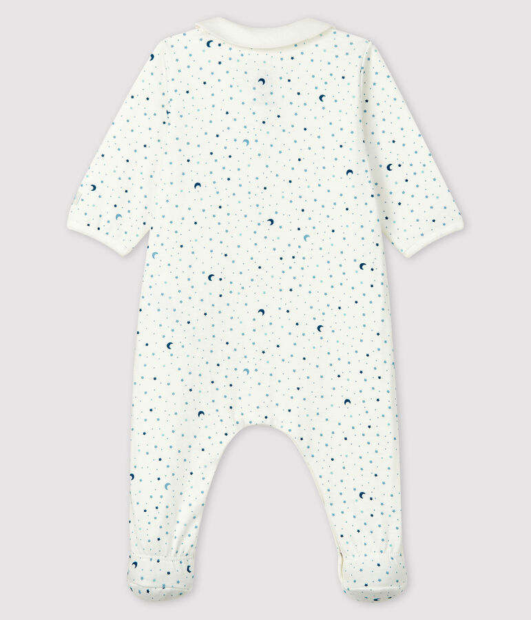 Baby-Strampler mit Sternen-Motiv aus Doppeljersey f&uuml;r Jungen weiss MARSHMALLOW/weiss MULTICO