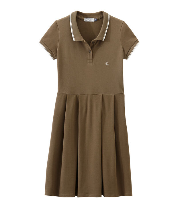 Kleid der Frau inspiriert das klassische polo braun