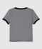 Kurzärmeliges Baby-T-Shirt aus Baumwolle für Jungen blau SMOKING/weiss MARSHMALLOW