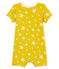 Baby-Kurzoveralls aus Rippstrick für Jungen gelb HONEY/weiss MARSHMALLOW CN