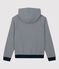 Gestreiftes Kapuzen-Sweatshirt aus Baumwolle für Damen blau SMOKING/weiss MARSHMALLOW