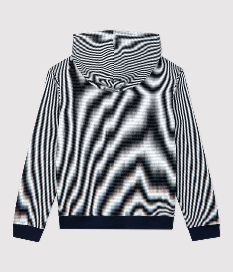 Gestreiftes Kapuzen-Sweatshirt aus Baumwolle f&uuml;r Damen blau/weiss