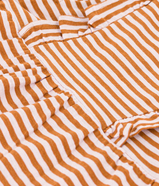Kurzärmeliges Babykleid aus gestreiftem geflammtem Jersey TOAST/ DOLL