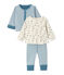 Dreiteiliges Baby-Jungen-Ensemble blau ATELIER/blau POLOCHON