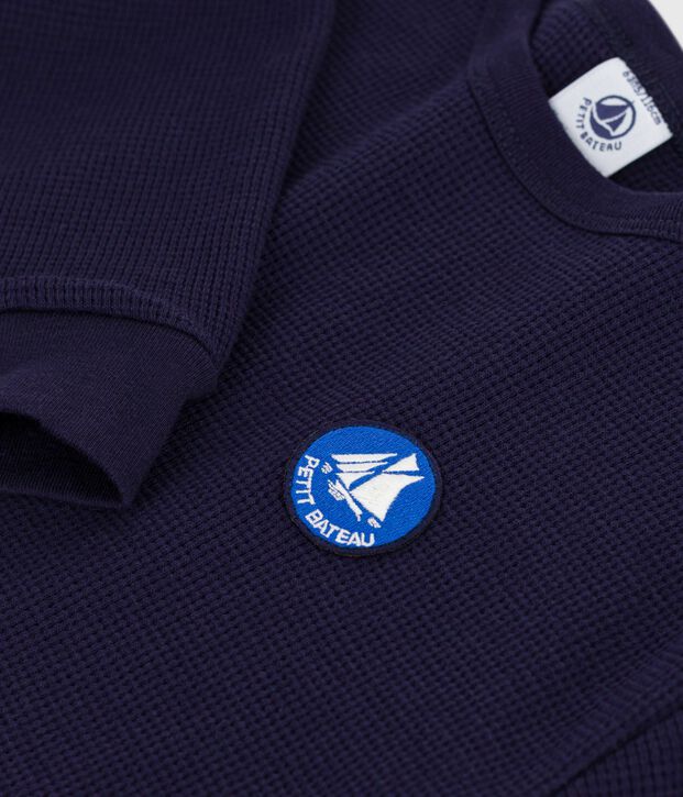 Lang&auml;rmeliges Kinder-T-Shirt aus einfarbiger Baumwolle SOIR