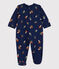 Baby-Strampler aus Doubleface-Jersey mit Pilzmotiv blau MEDIEVAL/weiss MULTICO