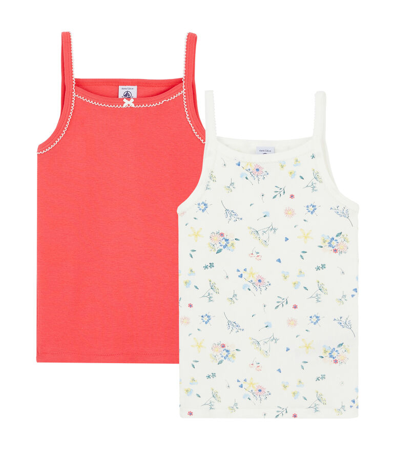 Duo Tr&auml;gerhemden f&uuml;r kleine M&auml;dchen variante 1