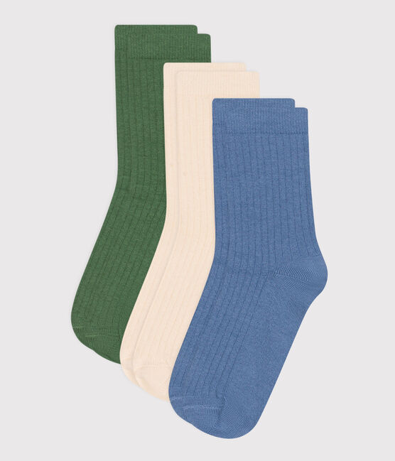 3er-Set Kinder-Socken aus einfarbiger Baumwolle variante 1