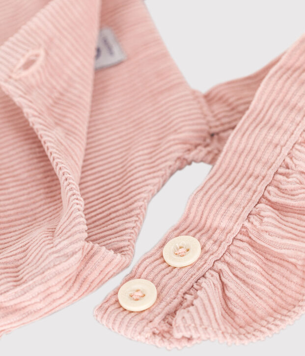 Baby-Latzhose aus Cord rosa