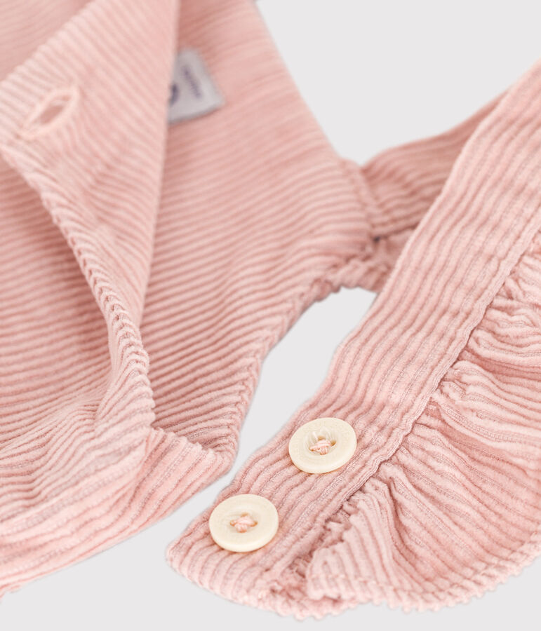 Baby-Latzhose aus Cord rosa